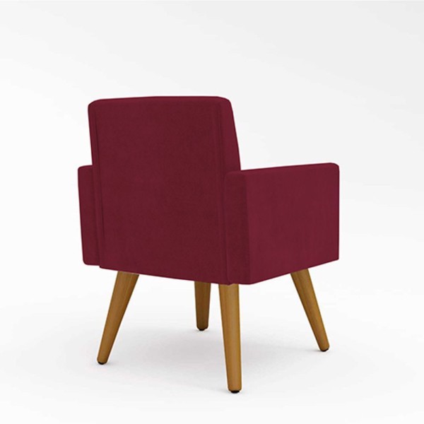 Encontraproduto.com.br - Poltrona Decorativa - Escritório - Recepção - Marsala Cor:marsala