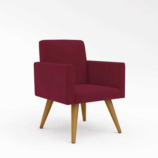 Encontraproduto.com.br - Poltrona Decorativa - Escritório - Recepção - Marsala Cor:marsala