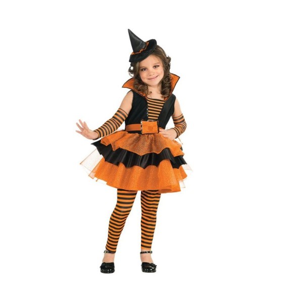 Encontraproduto.com.br - Fantasia Halloween Bruxinha Moderna Luxo Completa Com Meia e Luva - GG 11 - 12