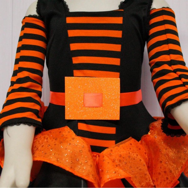 Encontraproduto.com.br - Fantasia Halloween Bruxinha Moderna Luxo Completa Com Meia e Luva - GG 11 - 12