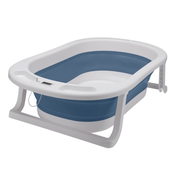 Encontraproduto.com.br - Banheira Portátil Infantil com Termômetro Digital Azul Awiki