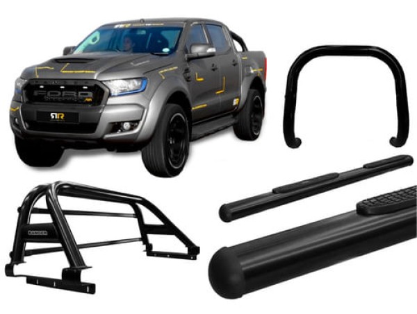 Encontraproduto.com.br - Kit Quebra Mat Estribo Ov Sant Antonio H3 Ranger 13/20 Preto