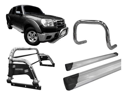 Encontraproduto.com.br - Kit Quebra Mat|estribo Al|sant Antonio H3 Ranger 97/12 Cromo