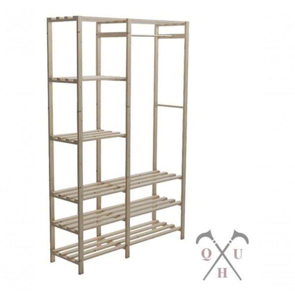 Arara De Livros Pinus Cor Natural 8 Prateleiras