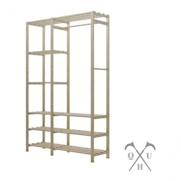 Encontraproduto.com.br - Estante Pinus Rustico Moderno Guarda Roupas