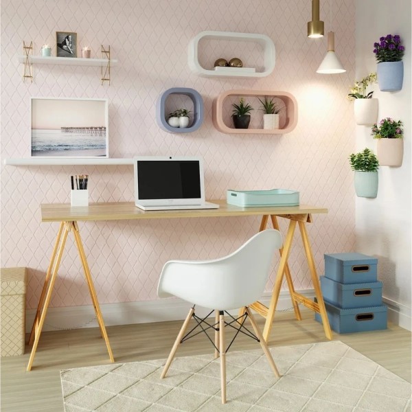 Encontraproduto.com.br - Ferramenta P/ Ateliês E Bancadas Par Cavaletes Pinus 80cm