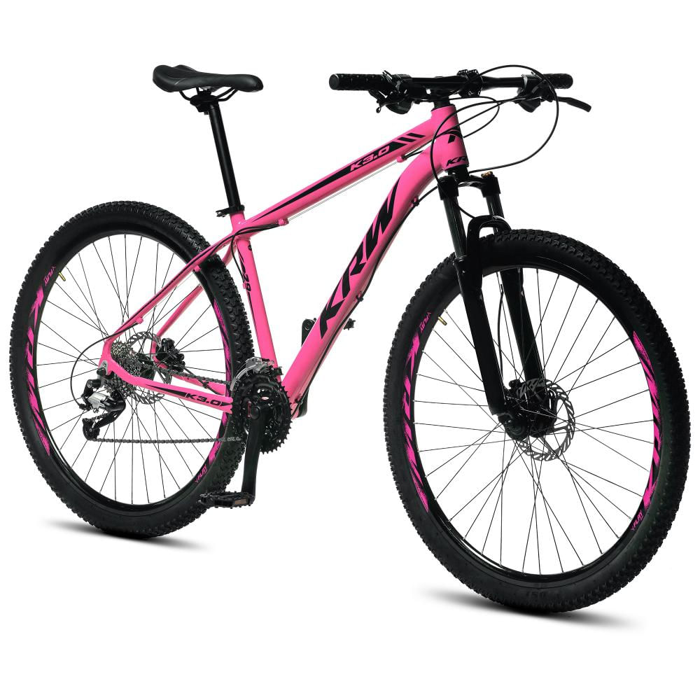 Bicicleta Aro 29 KRW Alumínio 24v Cambio Shimano Altus Freio hidráulico e Suspensão Trava Ombro S36