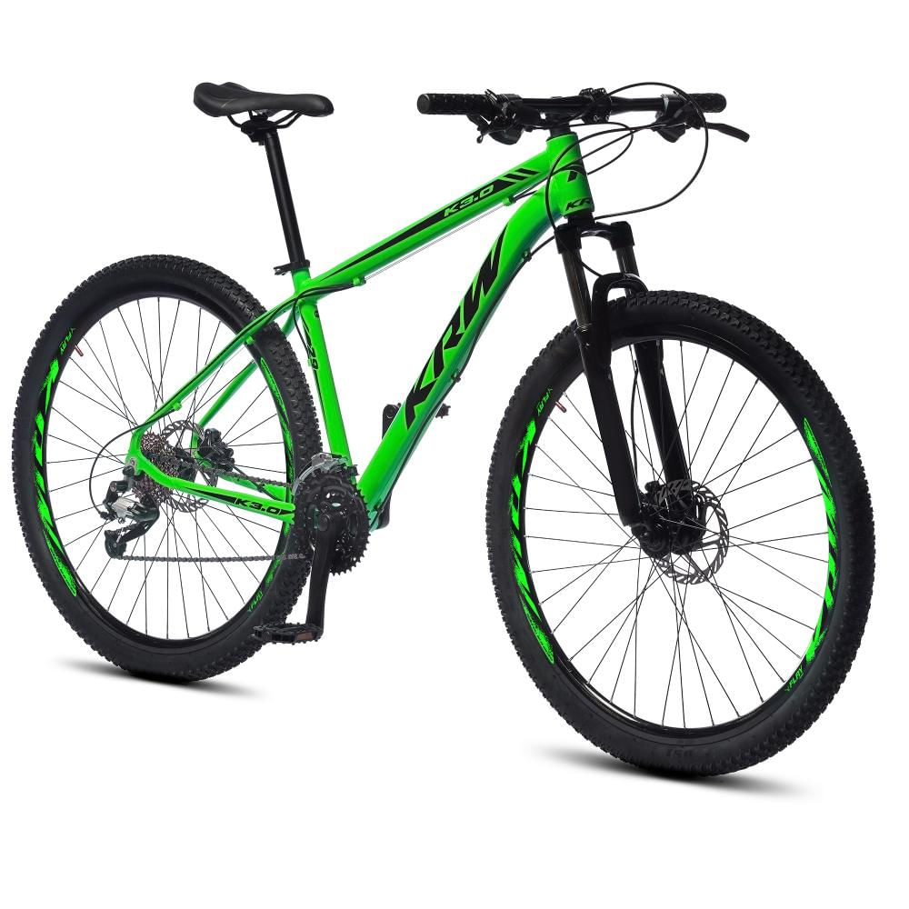 Bicicleta Aro 29 KRW Alumínio Shimano Altus 24 Vel Freio Hidráulico e Cassete S37