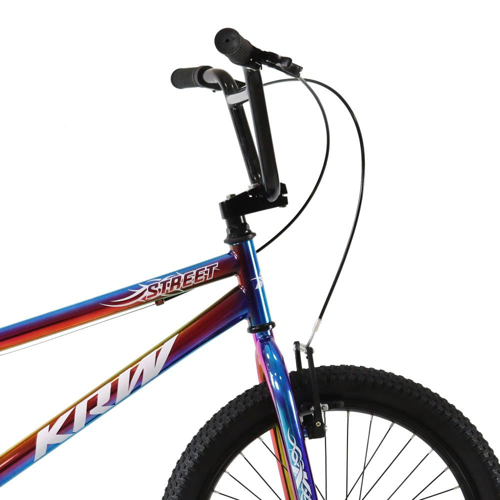 Encontraproduto.com.br - Bicicleta Aro 20 KRW BMX Cross V-Brake Sem Marchas Rainbow