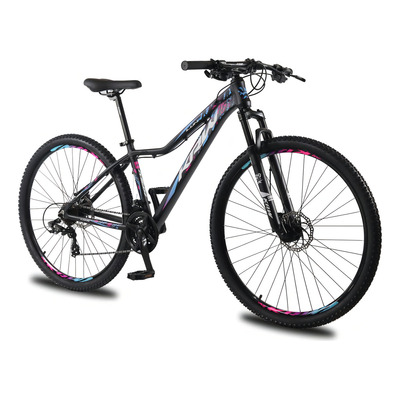 Bicicleta aro 29 KRW Alumínio 24 Velocidades Marchas Freio Hidráulico Suspensão C/ Trava Ombro KR3