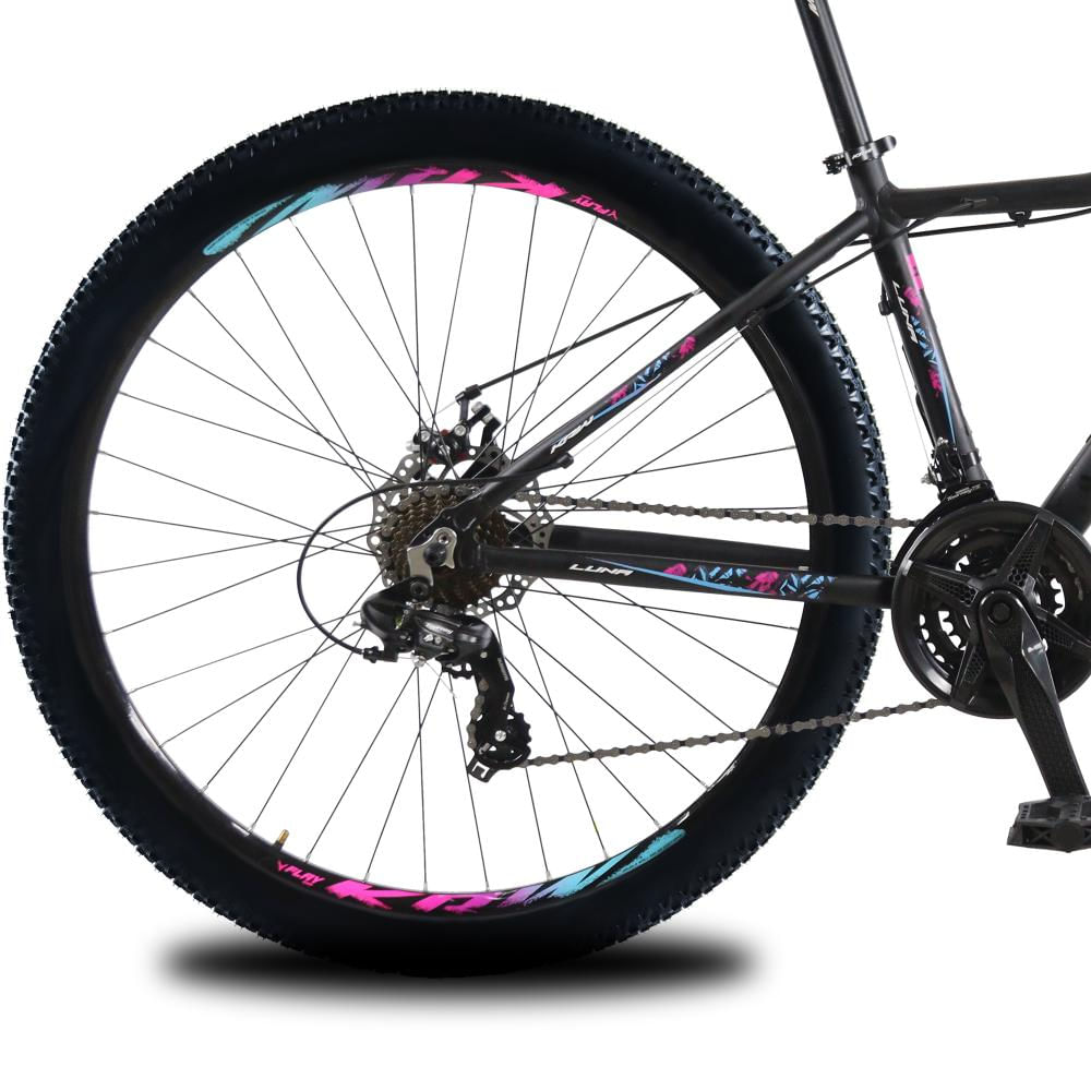 Encontraproduto.com.br - Bicicleta Aro 29 KRW Alumínio Shimano TZ 24 Velocidades Freio a Disco Suspensão Mountain Bike KR9