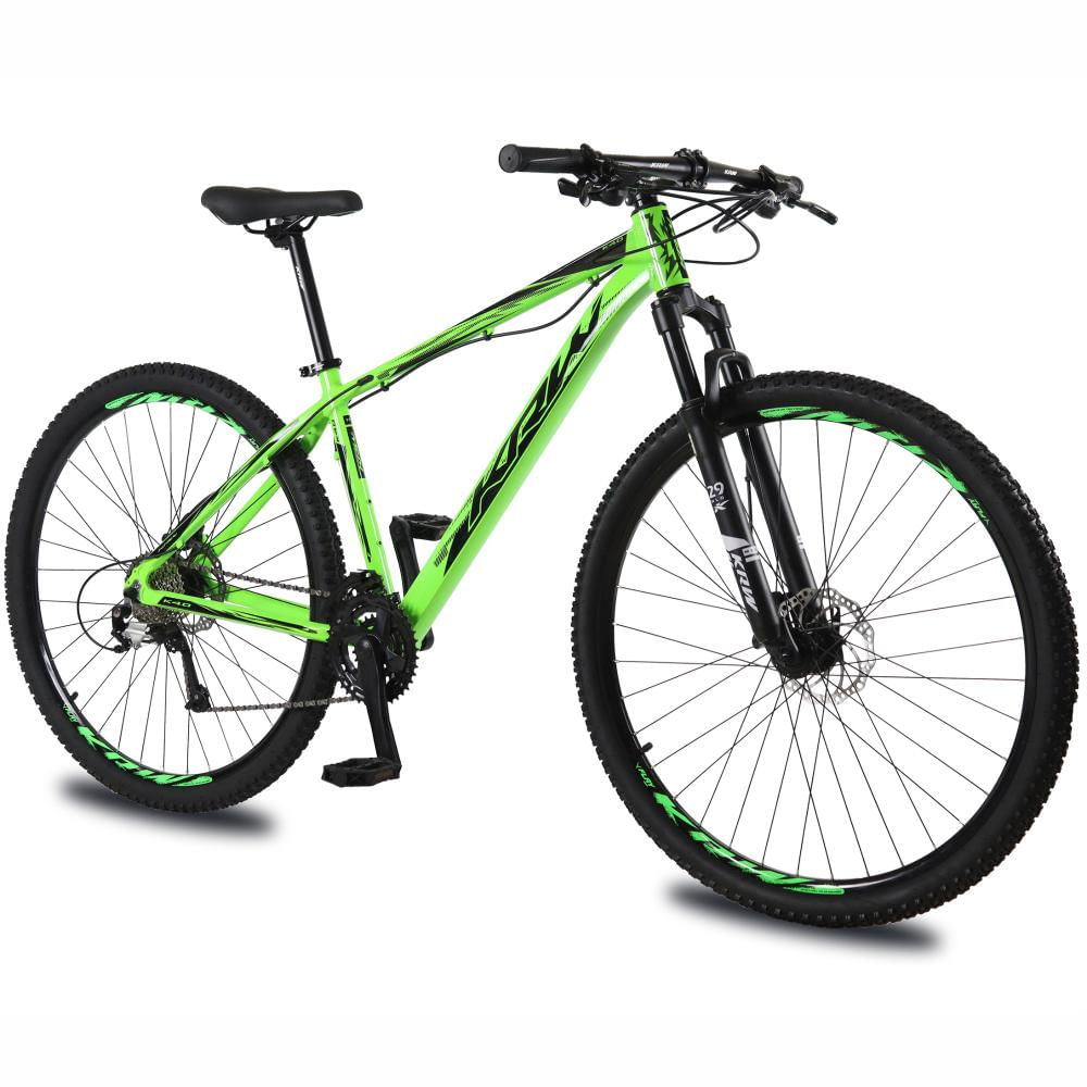 Bicicleta aro 29 KRW Alumínio 27 Vel Shimano Altus Freio Hidráulico Suspensão C/ Trava de ombro KR13