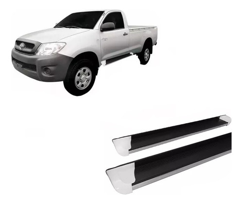 Encontraproduto.com.br - Estribo Lateral Hilux 2005 A 2015 Personalizado Branco C/s