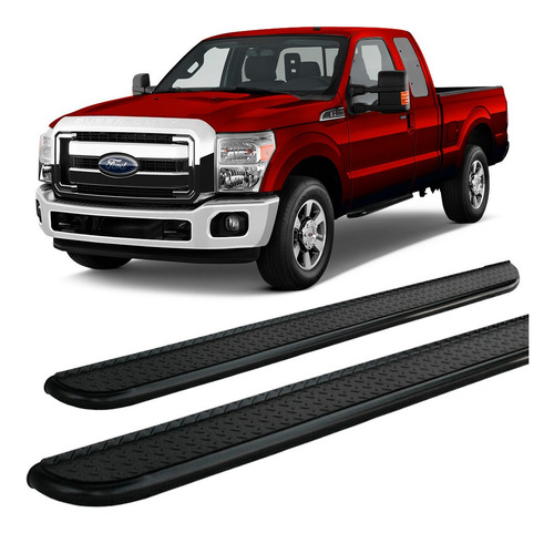 Encontraproduto.com.br - Estribo F-250 Chapa Aço Preto C/s Cabine Simples 1,80 Metros
