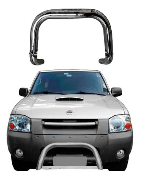 Encontraproduto.com.br - Para-choque De Impulsão Frontier 2003 A 2007 S Barra Cromado