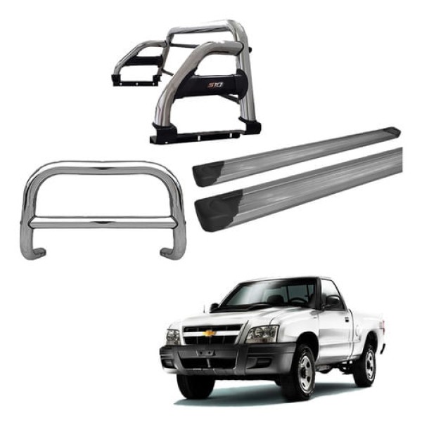 Kit Quebra Mato Santo Ant H2 Estri Plata S10 94/2011 Cromado