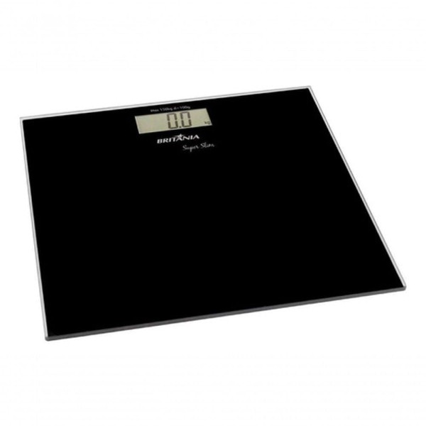 Encontraproduto.com.br - Balança Corporal Digital Britânia Super Slim Preta até 150Kg