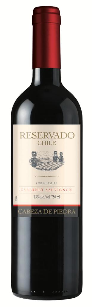 Encontraproduto.com.br - Vinho Tinto Chileno Cabeza Piedra Cabernet Sauvignon Reservado 750ml