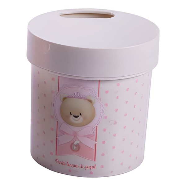 Encontraproduto.com.br - Porta-Lenço de Papel Plasútil Urso Rosa