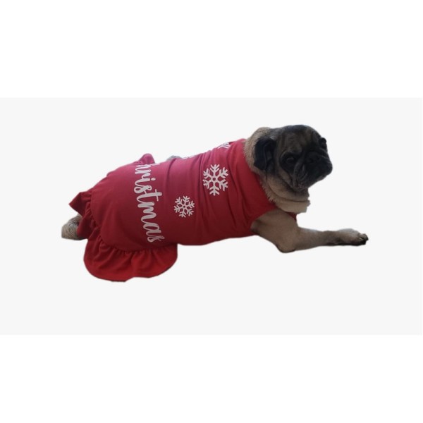 Pet Couture Roupa Fêmea Natal PP