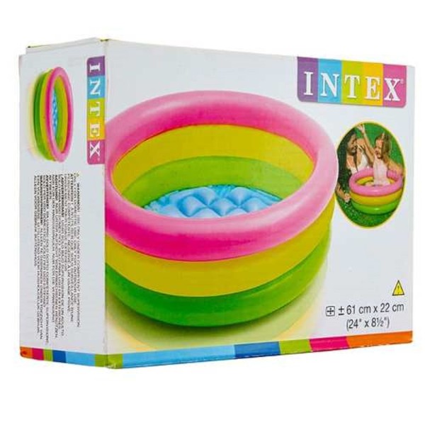 Encontraproduto.com.br - Piscina Inflável Pôr do Sol (colorida) 34 Litros Intex