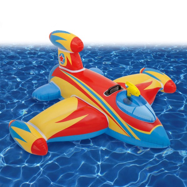 Encontraproduto.com.br - Boia Nave Espacial com Lançador de Água - Vermelho e Amarelo - Intex