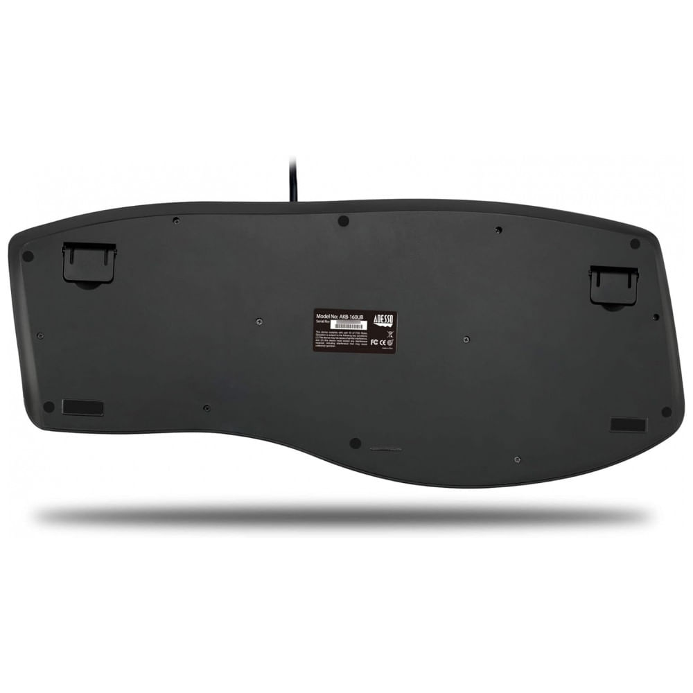 Encontraproduto.com.br - AKB 160UB Teclado Ergonômico Dividido Sem Fio Recarregável Reduz a Tensão das Mãos, ADESSO AKB160UB, Preto
