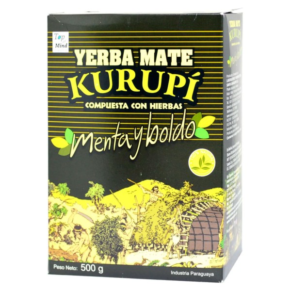 Erva Mate Menta y Boldo Kurupí 500g