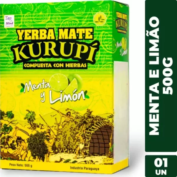 Erva Mate Menta y Limón Kurupí 500g