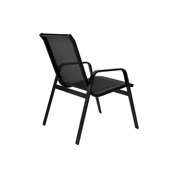 Encontraproduto.com.br - Jogo De Mesa Ripada Aluminio 4 Cadeiras Tela Sling Piscina Marrom