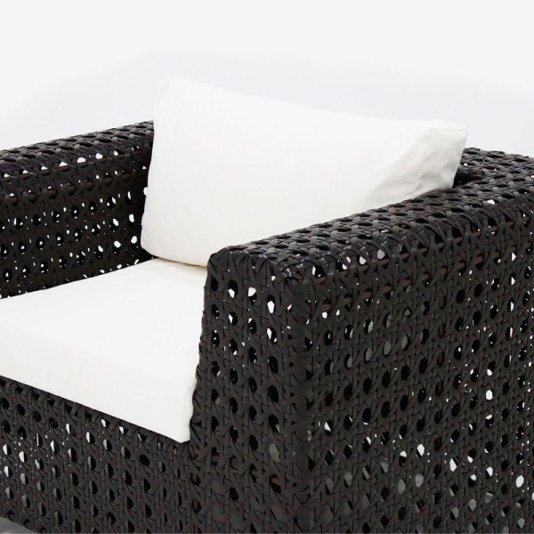 Encontraproduto.com.br - Conjunto De Sofá Completo De Varanda Modelo Fúcsia Preto com Branco