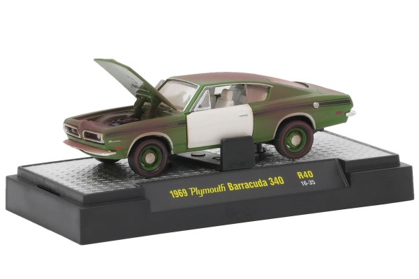 Encontraproduto.com.br - M2 AUTO PROJECTS R40 1/64 32500-40 - 69 PLYMMOUTH BARRACUDA