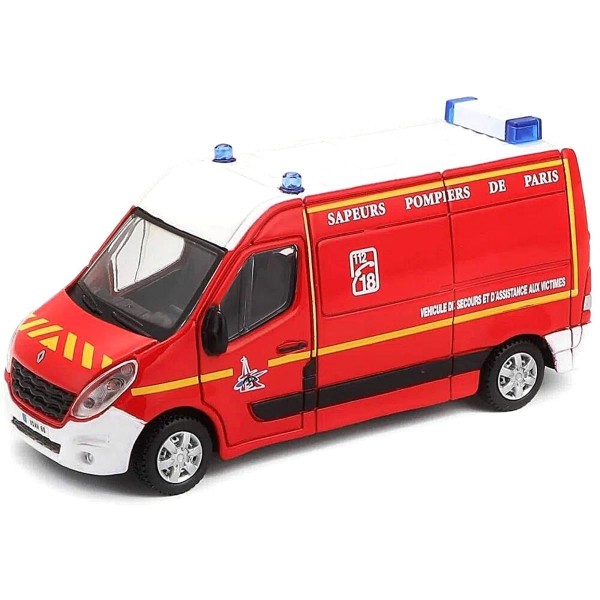 Encontraproduto.com.br - Miniatura AmbulÃ¢ncia Renault Master 1/50 Vermelho Bburago