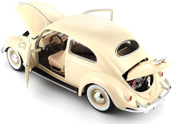 Encontraproduto.com.br - Miniatura Carro Volkswagen Kafer Beetle 1/18 Plus Bege Bburago 12029