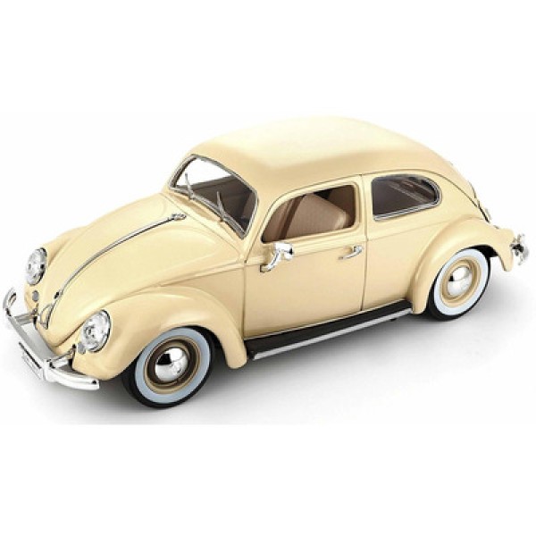 Encontraproduto.com.br - Miniatura Carro Volkswagen Kafer Beetle 1/18 Plus Bege Bburago 12029