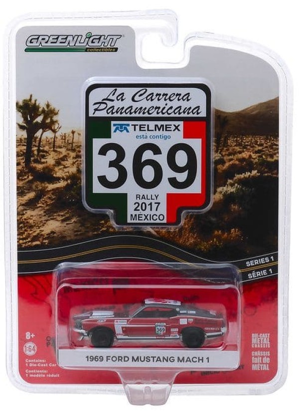 Encontraproduto.com.br - Miniatura La Carrera Panamericana S1 69 Fd Mustang Mach 1 #369 Greenlight Gre13240
