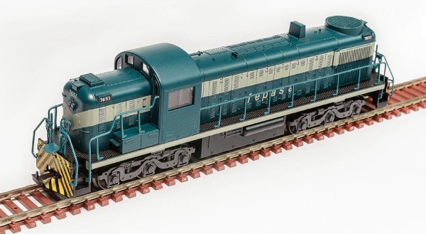 Encontraproduto.com.br - Locomotiva RSC3 FEPASA FASE I 1/87 HO Locomotiva 7653