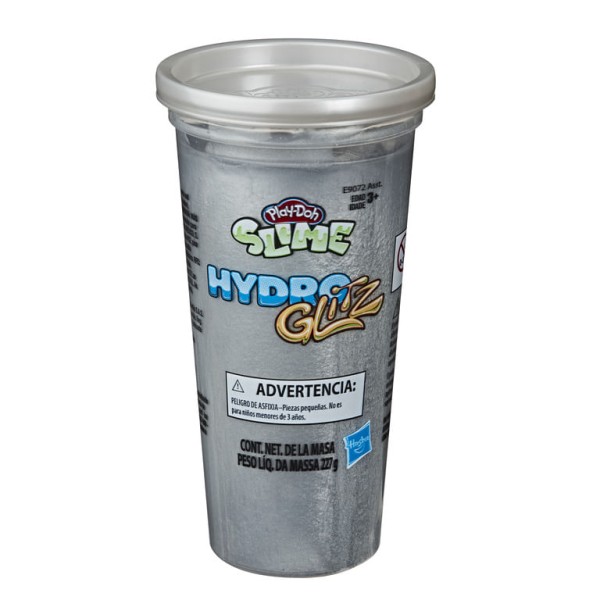 Encontraproduto.com.br - Slime Play-Doh Pote 224g Hydroglitz - Silver - Hasbro Play Doh