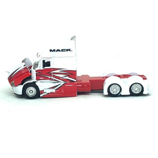 Encontraproduto.com.br - Miniatura Caminhão Mack Anthem 1/64 Branco E Vermelho Maisto 12389