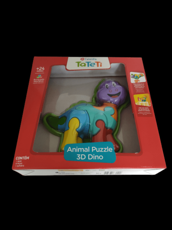 Encontraproduto.com.br - Quebra-Cabeça Infantil - Dino 3D - ROXO