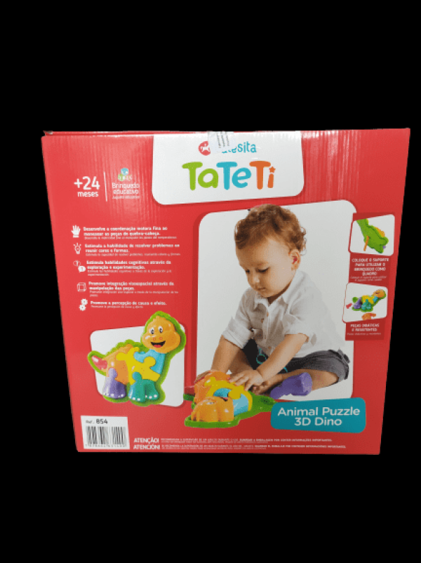 Encontraproduto.com.br - Quebra-Cabeça Infantil - Dino 3D - ROXO