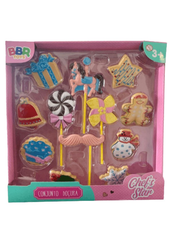 Encontraproduto.com.br - Conjunto Doçura Chefs Star Biscoito Bbr R2965