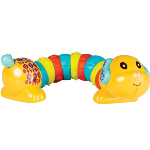 Encontraproduto.com.br - Cachorrinho Divertido Com Chocalho E Mordedor Amarelo Buba 13605