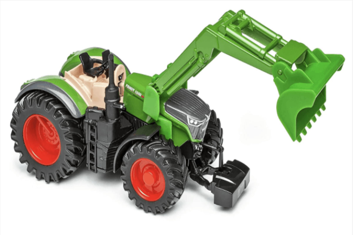 Encontraproduto.com.br - Trator Com Pá Na Frente 10 Cm Burago Farm Fendt 1050 Vario Com Pá Frontal Bburago 31631