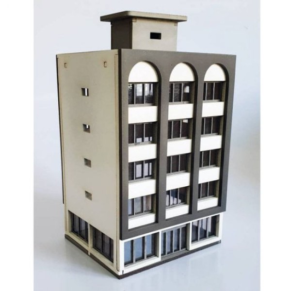 Encontraproduto.com.br - Miniatura Para Maquete Prédio Moderno Mod.01 1/87 Ho Studio Dio 87178