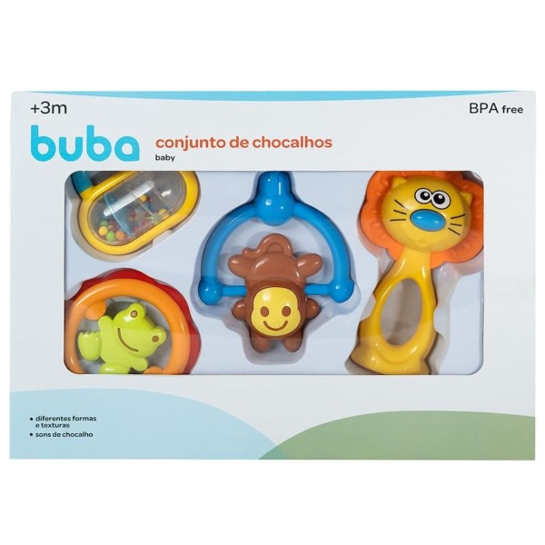 Encontraproduto.com.br - Conjunto De Chocalhos Sortidos Macaco Buba 0008
