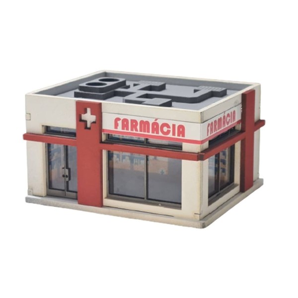 Encontraproduto.com.br - Miniatura Prédio Comercial Mod. 06 Farmácia 1:87 HO Dio Studios 87295