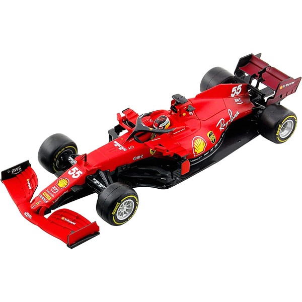 Encontraproduto.com.br - Miniatura Carro Fórmula 1 Sf21 2021 #55 Carlos Sainz 1/18 Bburago 16809