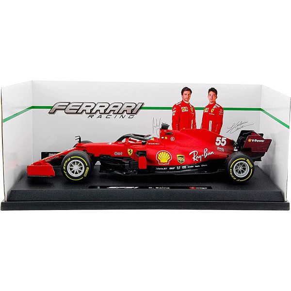 Encontraproduto.com.br - Miniatura Carro Fórmula 1 Sf21 2021 #55 Carlos Sainz 1/18 Bburago 16809