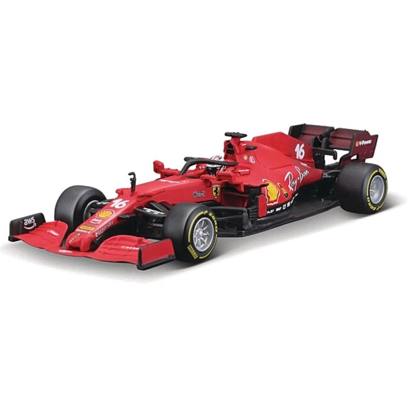 Encontraproduto.com.br - Miniatura Carro Fórmula 1 Ferrari Sf21 #16 Charles Leclerc 2021 1/43 Bburago 36828